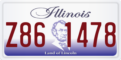 IL license plate Z861478