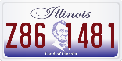 IL license plate Z861481