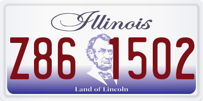 IL license plate Z861502