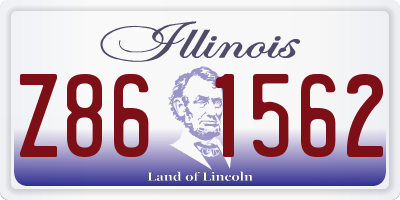 IL license plate Z861562