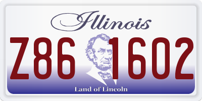 IL license plate Z861602