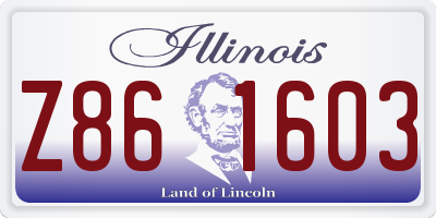 IL license plate Z861603