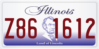 IL license plate Z861612