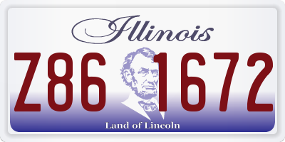 IL license plate Z861672