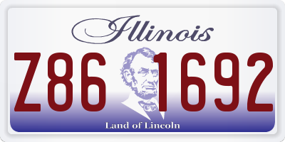 IL license plate Z861692