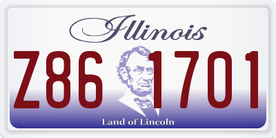 IL license plate Z861701