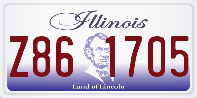 IL license plate Z861705