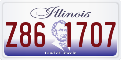 IL license plate Z861707