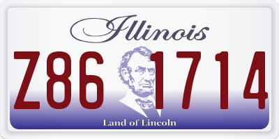 IL license plate Z861714