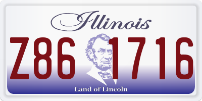 IL license plate Z861716