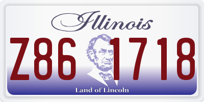 IL license plate Z861718