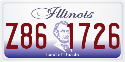 IL license plate Z861726