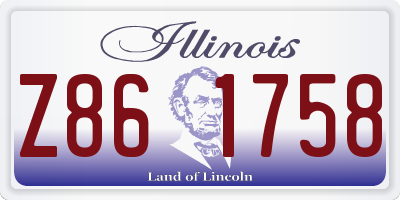 IL license plate Z861758