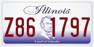 IL license plate Z861797
