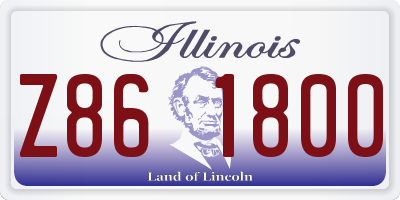 IL license plate Z861800