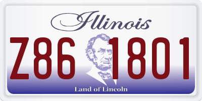 IL license plate Z861801