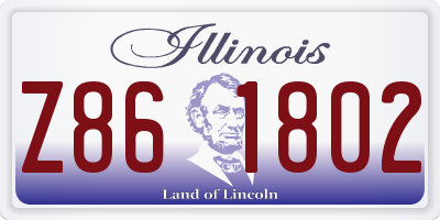 IL license plate Z861802