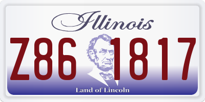 IL license plate Z861817
