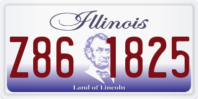 IL license plate Z861825