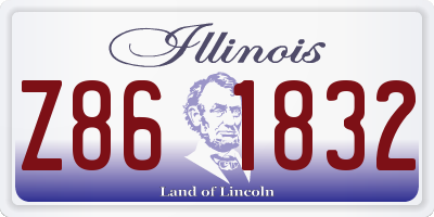 IL license plate Z861832