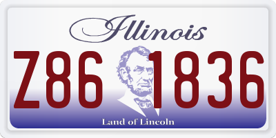 IL license plate Z861836