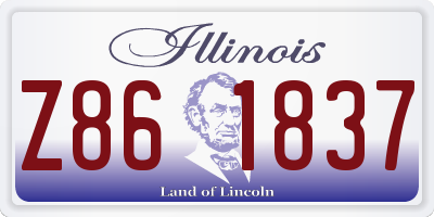 IL license plate Z861837