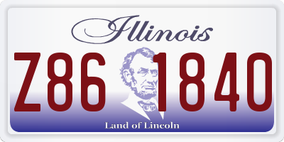 IL license plate Z861840