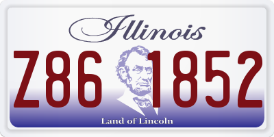 IL license plate Z861852