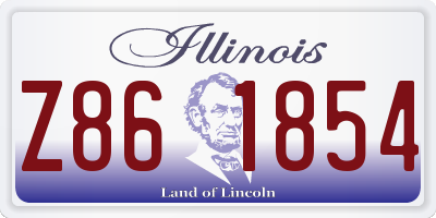 IL license plate Z861854