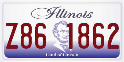 IL license plate Z861862