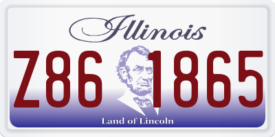 IL license plate Z861865