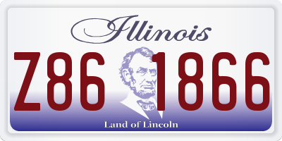 IL license plate Z861866