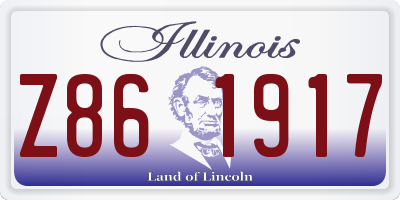 IL license plate Z861917