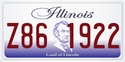 IL license plate Z861922