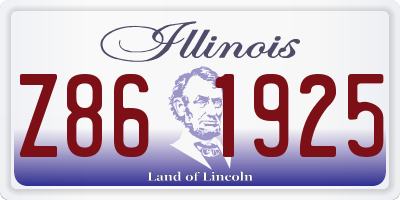 IL license plate Z861925