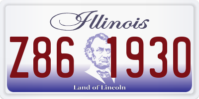 IL license plate Z861930
