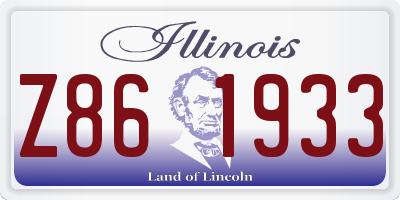 IL license plate Z861933