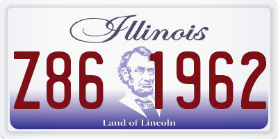 IL license plate Z861962