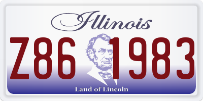 IL license plate Z861983