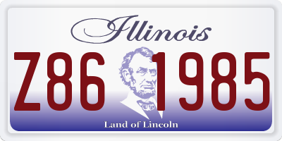 IL license plate Z861985