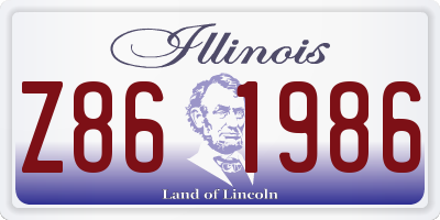 IL license plate Z861986