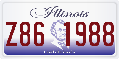 IL license plate Z861988