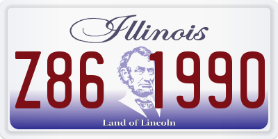 IL license plate Z861990