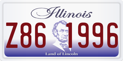 IL license plate Z861996