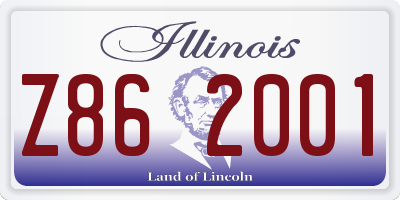 IL license plate Z862001
