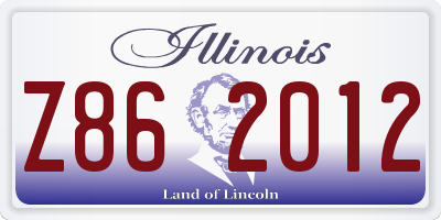 IL license plate Z862012