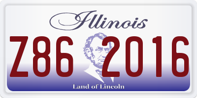 IL license plate Z862016