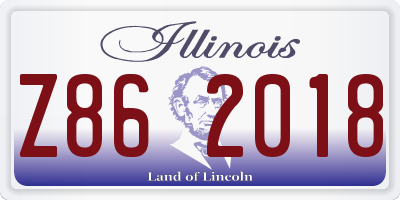 IL license plate Z862018