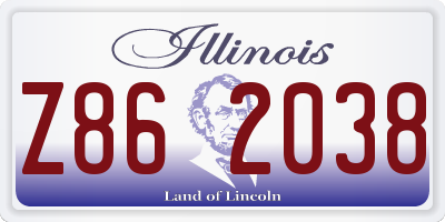 IL license plate Z862038
