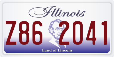 IL license plate Z862041